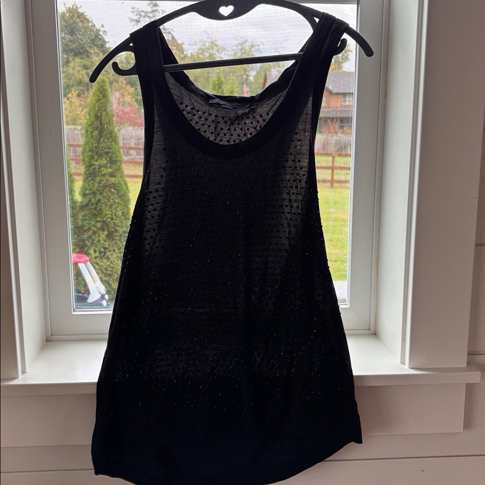 Black Sleeveless Top with Studded Design
All Saints